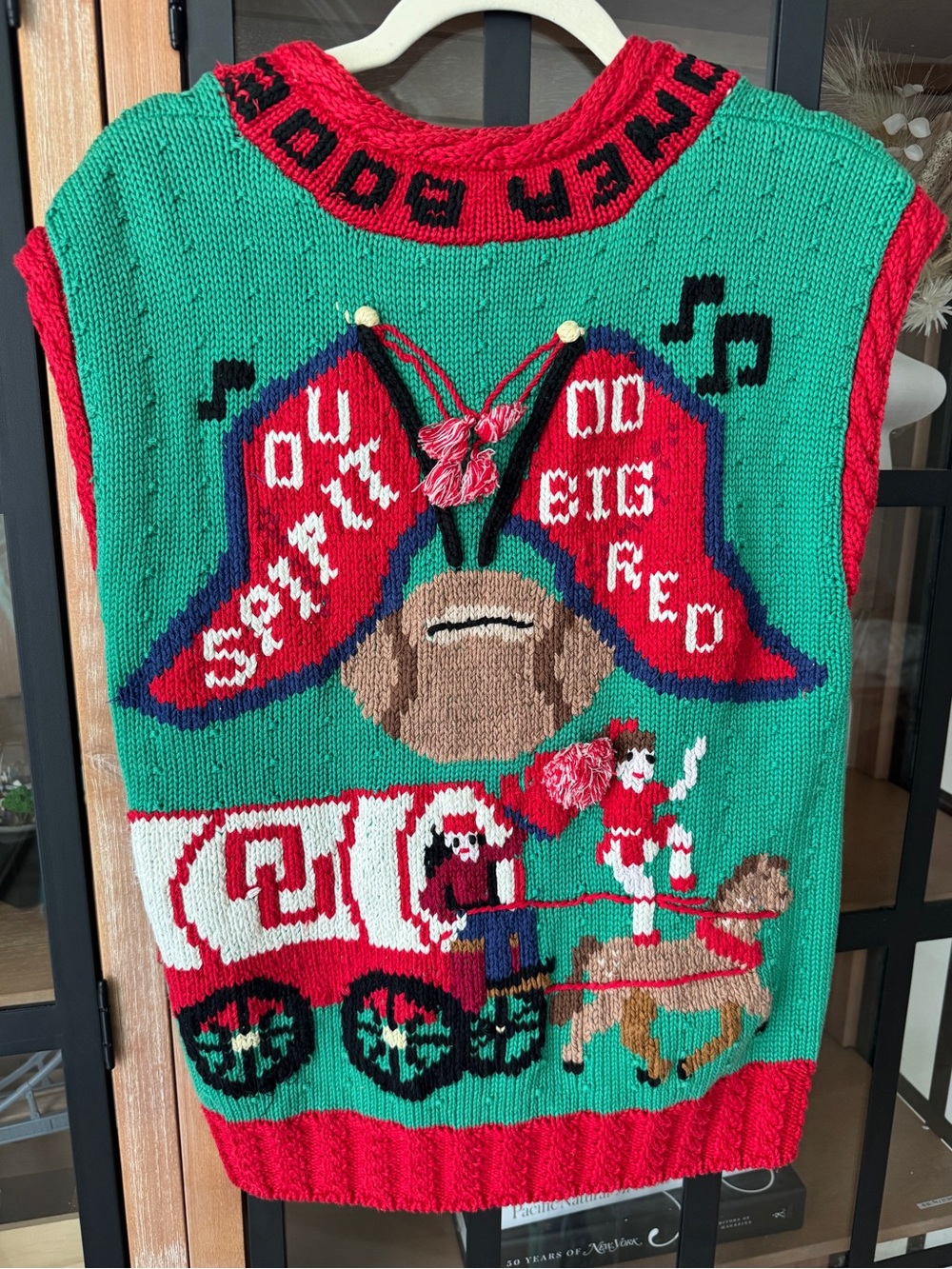 Vintage OU football Oklahoma vest knit sweater university of 90s boomer sooners